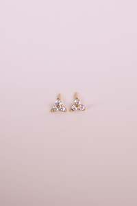 Lotus Gemstone Studs