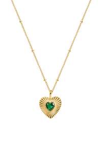 Vintage Emerald Heart Necklace