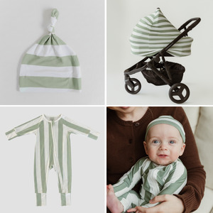 Bundles: Sage Stripe New Parent Set