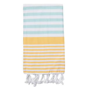 Classic And Sofia Collections: Sofia Turkish Towel Mint Yellow
