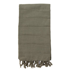 Stonewashed Turkish Towel Khaki