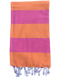 Santorini Collection: Santorini Towel Orange & Hot Pink