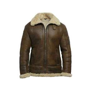 Dark Brown Men’s Shearling Leather Jacket