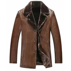 Products: Fur Aviator Brown Real Leather Coat