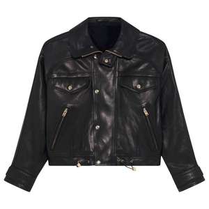 Products: Buttoned Leather Jacket For Women