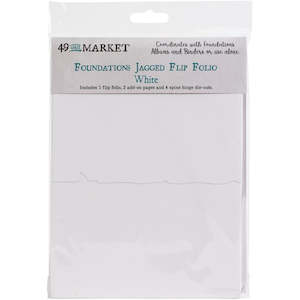 Albums: 49 & MARKET FOUNDATIONS JAGGED FLIP FOLIO WHITE