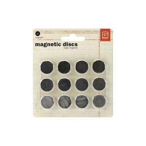 Adhesives And Tapes: MAGNETIC DISCS BASIC GREY 0.625"