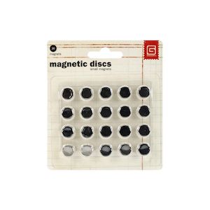 Adhesives And Tapes: MAGNETIC DISCS BASIC GREY 0.375"