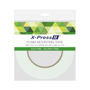 X-PRESS IT DOUBLE SIDED FOAM MOUNTING TAPE 12MM