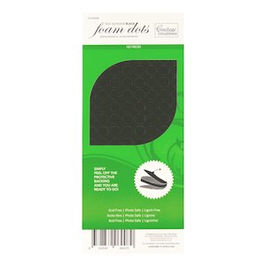 Adhesives And Tapes: COUTURE CREATIONS FOAM DOTS BLACK 152 PIECES