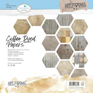 Papers: ELIZABETH CRAFTS PAPER COLLECTION PACK COFFEE DYED PAPERS