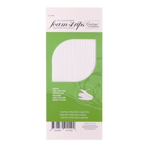 COUTURE CREATIONS FOAM STRIPS WHITE 3MM WIDE
