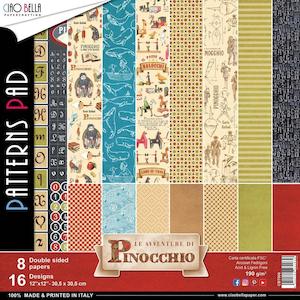 Ciao Bella Paper Pad 12 X 12 Pinocchio