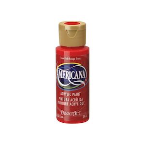 Decoart Americana Acrylic Paint: AMERICANA ACRYLIC PAINT REDS TRUE RED DA129