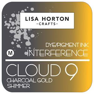 LISA HORTON CRAFTS CLOUD 9 INTERFERENCE INK CHARCOAL GOLD SHIMMER