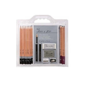Pens Pencils: JASART STUDIO SKETCH AND WRITE 18 PIECE SET