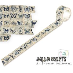 AALL & CREATE WASHI TAPE COBALT SWALLOWTAIL #118