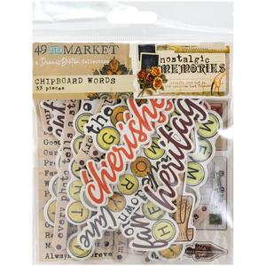 Embellishments: 49 & MARKET CHIPBOARD WORDS NOSTALGIC MEMORIES