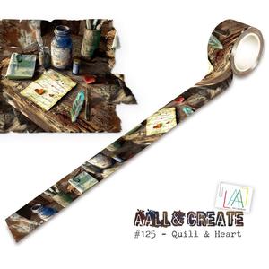 Embellishments: AALL & CREATE WASHI TAPE QUILL & HEART #125