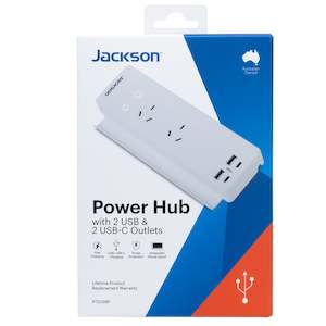 Surge Protection: Power Hub- 2 x USB-C/USB-A Ports