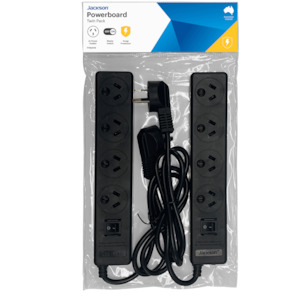 Twin Pack Master Switched Surge Powerboard- 4 Outlet
