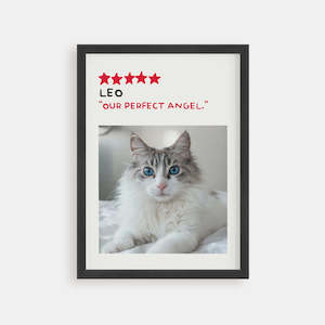 Pet Memorial Gifts: Cat Memorial Gift - 5-Star Review Poster