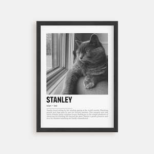 Pet Memorial Gifts: Cat Memorial Gift - Parisian Poster