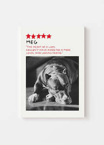 Pet Memorial Gifts: Dog Memorial - 5-Star Review Pet Art Canvas