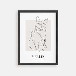 Custom Pet Portraits: Cat Portrait - Deco Poster