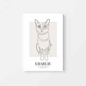 Custom Pet Portraits: Cat Portrait - Deco Canvas