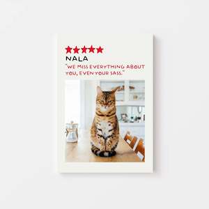 Custom Pet Portraits: Cat Portrait - 5-Star Review Canvas