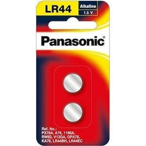Panasonic: Panasonic LR44 Micro Alkaline Calculator Coin Battery 2 Pack