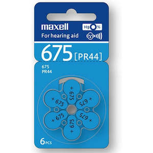 Maxell Hearing Aid Battery Za675 6 Pack