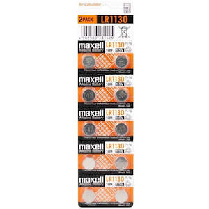 Maxell Alkaline Battery Lr1130 (Lr54) (Ag10) 10 Pack 1.5v