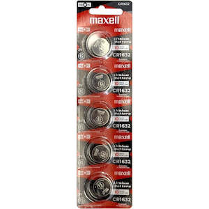 Maxell Lithium Battery Cr1632 3v Coin Cell 5 Pack