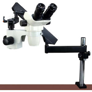 Omax: Omax 2x-45x Zoom Binocular Stereo Microscope w/Articulating Arm Stand & 0.5x Barlow Lens