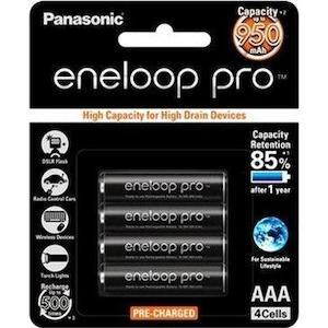 Panasonic: Panasonic Eneloop PRO AAA 950mAh Rechargeable Batteries 4 Pack
