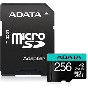 ADATA Premier Pro microSDXC UHS-I U3 A2 V30 Card with Adapter 256GB