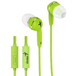 Audio: Genius HS-M320 Green In-Ear Headphones with Inline Mic