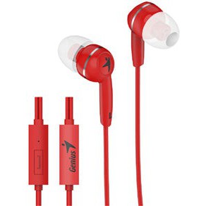 Genius HS-M320 Red In-Earphones with Inline Mic