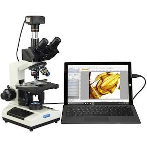 Omax 40x-2500x Trinocular Compound Microscope w/ LED Illumination + 18MP USB 3.0 Camera