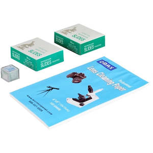 Omax: Omax 100-Piece Blank Glass Slides with Cover Slips plus 100-sheet Lens Cleaning Paper