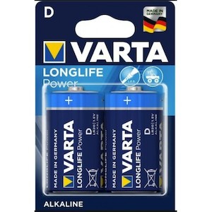 Varta Alkaline Longlife D 2pk Alkaline Batteries [MINIMUM ORDER 10]