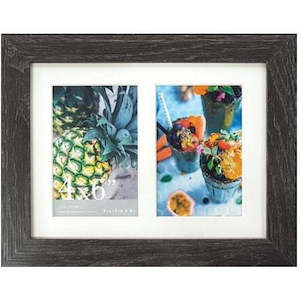 Frankie Me: Frankie & Me Wooden 2 Photo Collage Frame 6x4 - Rustic Wood