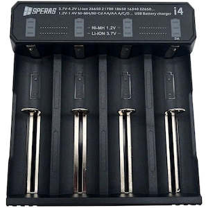 Chargers: SPERAS I4 Charger 4 Slot Charger 21700 Charger