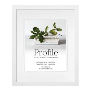 Frames Albums: Profile Elegant Deluxe White 11x14/8x10 Frametimber Photoframes