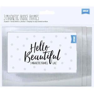 SHOT2GO Magnetic Fridge Frames 3PK Silver