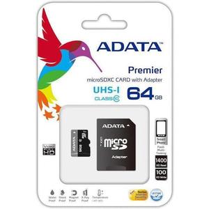 Data Storage: Adata 64gb Micro Sdxc Card Class 10 Uhs- Memory Card