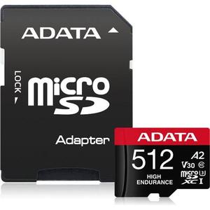 ADATA High Endurance microSDXC UHS-I U3 A2 V30 Card with Adapter 512GB