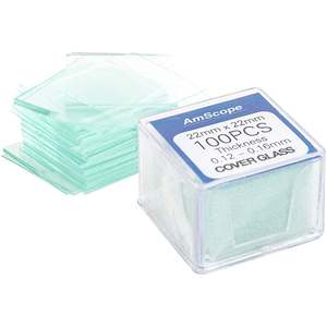Knittel: Amscope Cover Slips 100 Pack